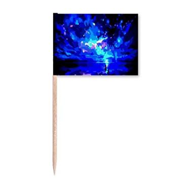 Imagem de Lindo enfeite de palito de dente com estampa de céu de cristal