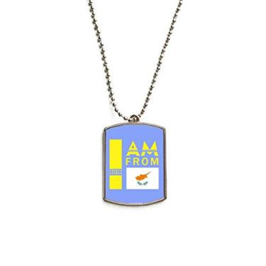 Imagem de DIYthinker Colar com pingente I Am from Cyprus de aço inoxidável para cachorro