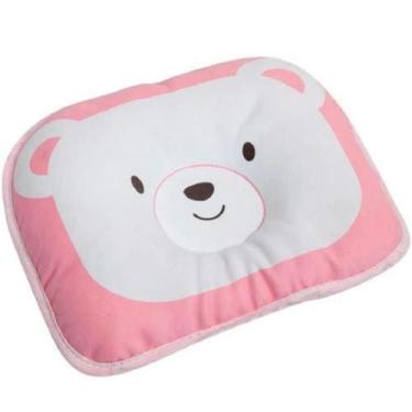 Imagem de Travesseiro Anatômico Para Bebe Recém-Nascido Urso Rosa - Buba