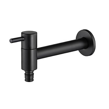 Imagem de Extra longo cromado polido lavanderia banheiro banheiro cozinha torneira pia de latão montagem na parede torneira de água fria ao ar livre, Q2