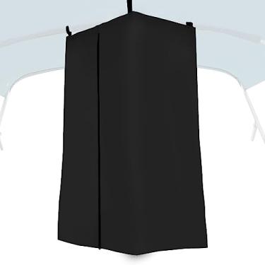 Imagem de Barraca de privacidade adequada para barcos, cortina de privacidade, boia, barco, suspensa, privacidade, tipo pull-down, adequada para Bimini Top (preto)