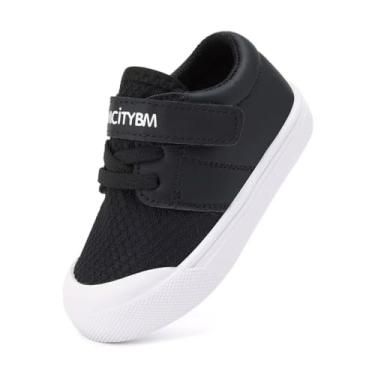 Imagem de BMCiTYBM Tênis para bebês meninas e meninos leve malha respirável primeiros caminhantes 6-24 meses, Malha - preta, 12-18 Months Infant