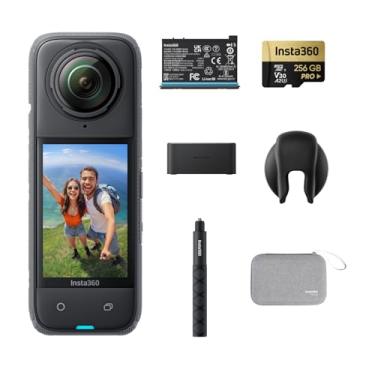 Imagem de Kit Endurance para câmera de ação Insta360 X4, visão de 360°, à prova d'água, resolução 8K, vídeo de grande-angular 4K, bastão de selfie invisível, protetores de lente removíveis, bateria com