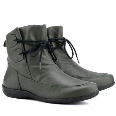 Imagem de Bota Coturno Casual Feminina Couro Conforto Moda Elegante - Mr. Gutt, 
