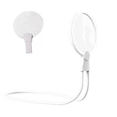 Imagem de Lupa de Leitura Pescoço Apoio Mesa Aumento 5x Haste Flexivel Idoso Baixa Visao Trabalho Visualizaçao Ampla Vista Cansada