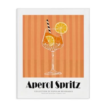 Imagem de Stupell Industries Clássico Aperol Spritz Canvas Wall Art Design por Lettered and Lined, 16 x 20