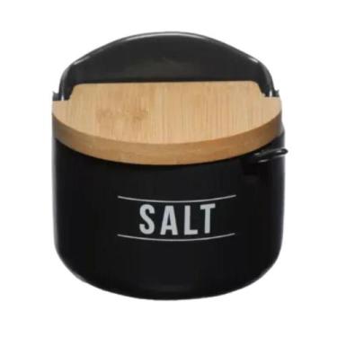 Imagem de Saleiro Cozinha Porcelana Manhattan Hauskraft 300Ml Preto