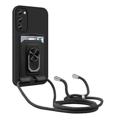 Imagem de Para Samsung S23 Ultra S22 Plus S21 S20 FE A54 A53 A52 A51 A33 5G A71 4G Magnetic Back Lanyard Case Ring Holder Card Slot Cover, Black, For Samsung A33 5G