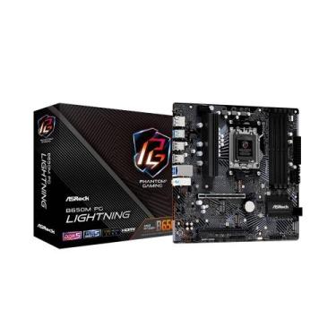 Imagem de Placa Mãe AsRock B650M PG Lightning AM5 4xDDR5 Chipset AMD B650 mATX
