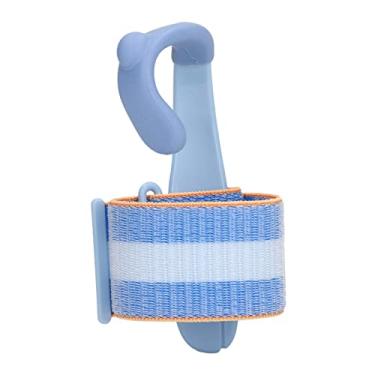 Imagem de Corretor de suporte de caneta Ergonômico Aperto de caneta Cinta de pulso Ferramenta de postura de escrita para estudantes Premium ABS Nylon Silicone Comprimento ajustável Design (Azul)