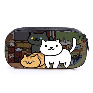Imagem de Estojo de lápis Neko Atsume Cartoon Anime de grande capacidade