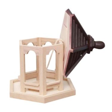 Imagem de Ｂｅｓｇａ Alimentador de pássaros selvagens pendurados em madeira ao ar livre com cordão para cardeal ornamento de telhado de pavilhão cardeal