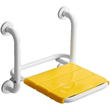 Imagem de Assentos De Chuveiro Montados Na Parede Dobráveis, Bancos De Chuveiro De Parede Dobráveis ​​montados Na Parede, Suporte De Aço Inoxidável Para Antiderrapante Invisível Cadeira Suspensa Na Parede,