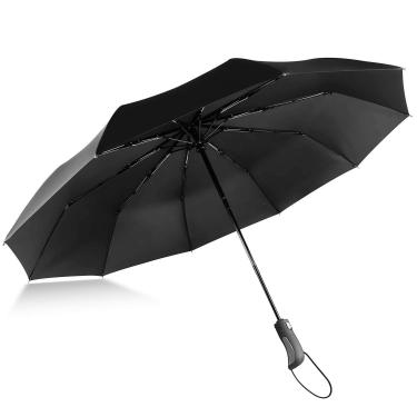 Imagem de ABCCANOPY Guarda-chuva de viagem à prova de vento - resistente ao vento, pequeno - compacto, leve, automático, forte, mini, dobrável e portátil - mochila, carro, bolsa de chuva - homens e mulheres