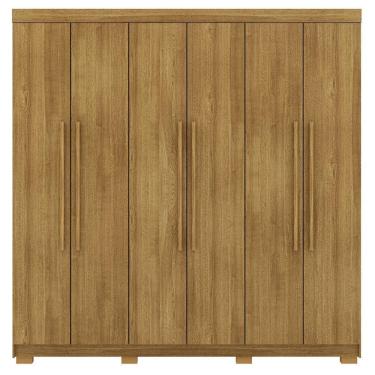 Imagem de Guarda Roupa Casal 6 Portas 2 Gavetas 218 Cm 10037 Vlr Nature