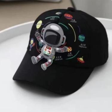 Imagem de Boné Infantil Aba Curva Astronauta Unissex Ajustável Estampa - lepzo, 