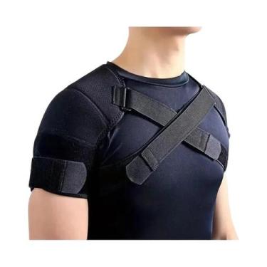 Imagem de Suporte De Ombro Ajustável Com Compressão Dupla E Faixa Cruzada Para C