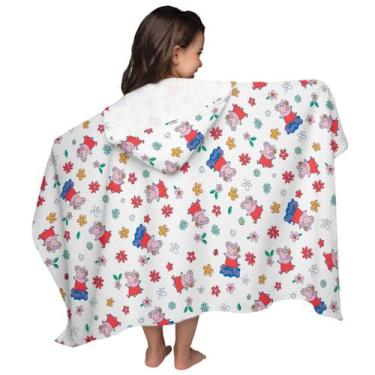 Imagem de Toalha Capuz Banho Infantil Criança Algodão Felpuda Menina Menino Esta
