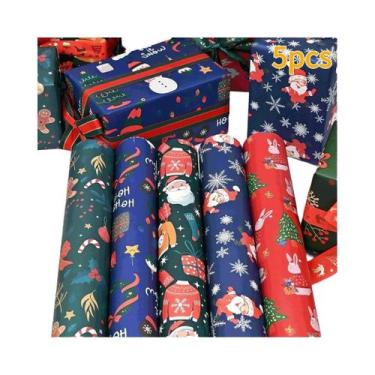 Imagem de Papel De Presente De Natal Extra Longo Grande 70x49 Cm 51020pcs Conjun