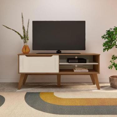 Imagem de Rack para TV até 47 Polegadas 134cm 1 Porta 2 Nicho Lotus Marrom - Art