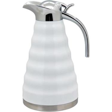 Imagem de Garrafa Térmica Muller Home&Co 27x17cm INOX Branco 1,6L Utensílio de M
