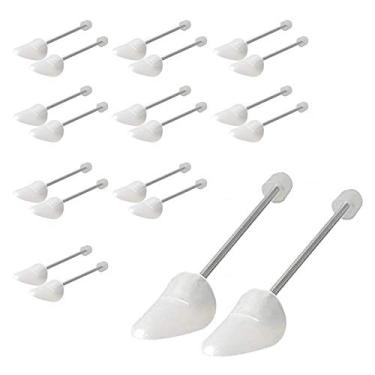 Imagem de WAJJ 10 pares de suporte modelador feminino de comprimento ajustável prático (primavera feminino branco)