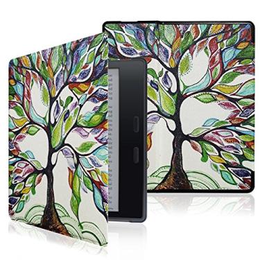 Imagem de Capa para Kindle Oasis 9a geração (2017-2018) - Fecho magnético - Liga Desliga - Árvore Colorida