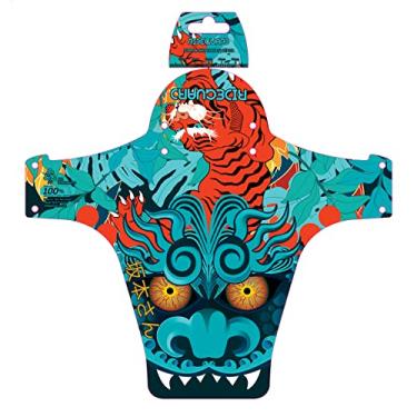 Imagem de RideGuard PF1 Mr Sakamoto. Para-lamas dianteiro MTB para mountain bike. Serve para bicicletas de 24 polegadas, 26 polegadas, 27,5 polegadas, 29,6 polegadas, Plus Size e Fat Bikes. Feito no Reino Unido 100% plástico reciclado 100% reciclável.