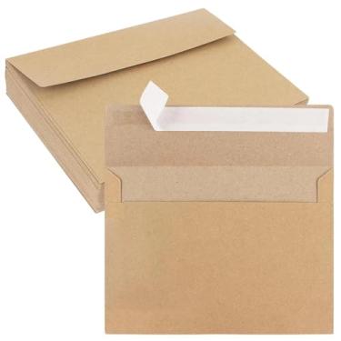 Imagem de JOOWOKP Pacote com 50 envelopes de papel kraft A4, envelopes de convite 4x6, envelopes 4x6, envelopes de convite imprimíveis, fotos, cartões comemorativos, correio, cartões postais, envelopes de
