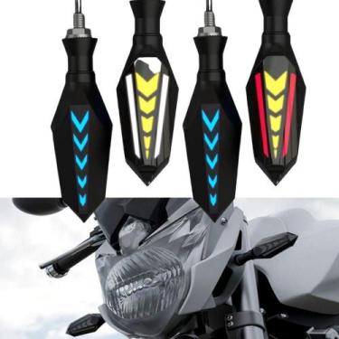Imagem de 4 Piscas Seta De Moto Super Led Flecha Esportiva Universal - ZEM