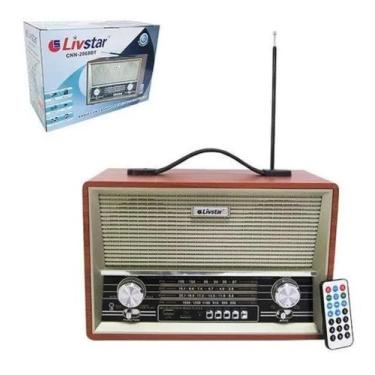Imagem de Rádio Retrô Vintange Am/fm Usb Bat/recarregavel Usb/bluetoot - LIVSTAR