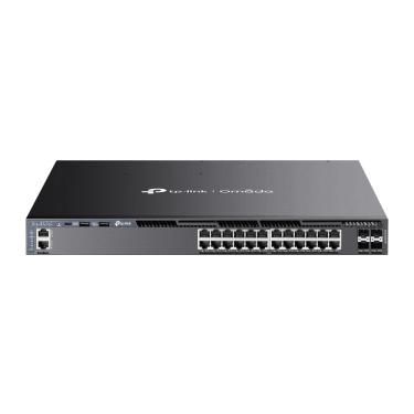 Imagem de Switch Gerenciavel L3 Empilhavel de 28 Portas C/ 24 Portas Gigabit Poe+ e 4 SLOTS SFP+ de 10 GBPS SG6428XHP SMB