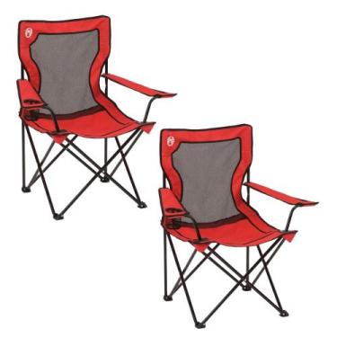 Imagem de Kit com 2 Cadeiras Dobráveis Vermelha Coleman, Único
