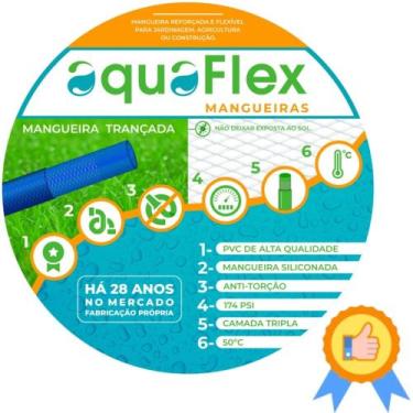 Imagem de Mangueira Jardim Antitorção 50 Metros AquaFlex + Suporte