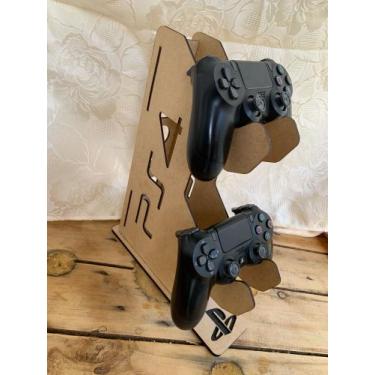 Imagem de Suporte Porta Controle Videogame Gamer Ps4 em Mdf + Nome gravado - Aer