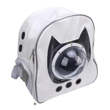Imagem de Transportadora de Mochila de Bolha Gato, Transportadora Mochila Gato Respirável Portátil Espaço Grande para Externo (Branco)