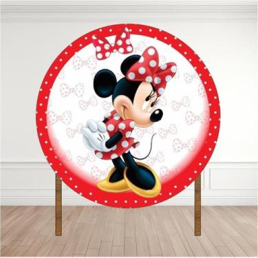 Imagem de Painel Redondo Lona Fosca 1,20M- Tema Minnie - 3M