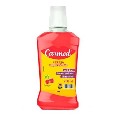 Imagem de Enxaguante bucal carmed com flúor cereja 250ml - CIMED