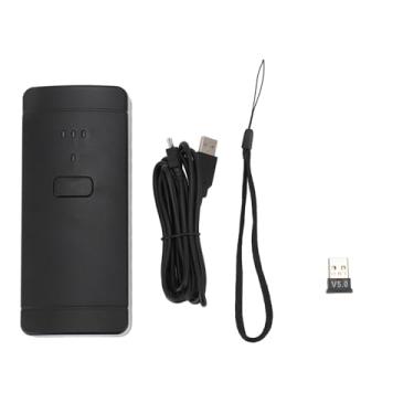 Imagem de Scanner de código de barras Bluetooth leitor de código de barras 2D sem fio com design compacto de carregamento rápido para supermercado armazenamento de armazenamento de