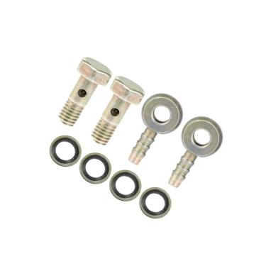 Imagem de VekAuto Banjo Bolt M6x1 Banjo Mangueira Barb Bolt Acessórios Adaptador de Conexão de Linha de Freio com Arruelas de Cobre para Motocicleta Carro (conjunto de 2) Acessórios Automotivos