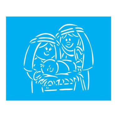 Imagem de Stencil Tamako Menino Jesus - 20X25Cm - Ref B660