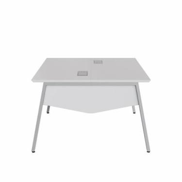Imagem de Mesa Escritório Plataforma 2 Pessoas 135cm com Tampo Chanfrado Industr