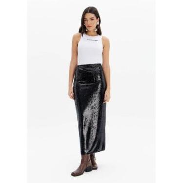 Imagem de Saia Super Midi Paetê-Feminino