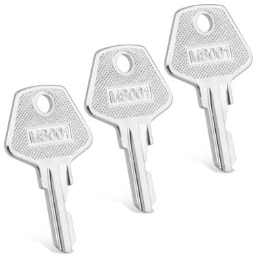 Imagem de 3 peças de chave de gaveta de dinheiro 5001 compatível com EchoPOS, Star Micron-ICS e outros registros POS, serve para 37965730, M-S CC-410-B2-KEY-5001, CB-3000 – POS