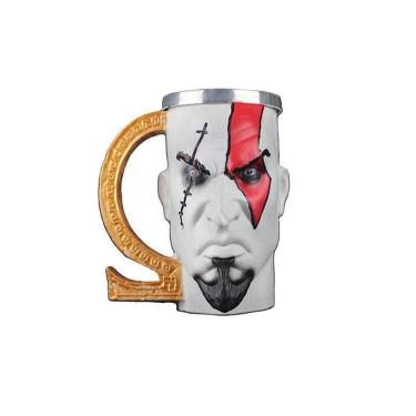 Imagem de Caneca Decorativa 3D Kratos God Of War Resina Oficial
