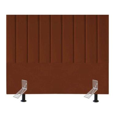 Imagem de Cabeceira Cama Solteiro Box 100 Cm Lívia Veludo E Frame Terracota