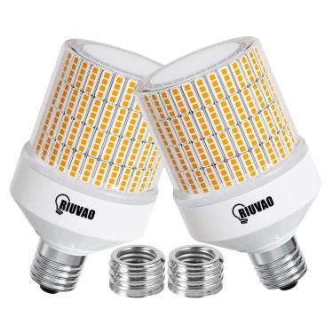 Imagem de Lâmpada de Milho LED 70W, Equivalente a 700W, 9100LM, 3000K Branco Quente, Impermeável, Economia de Energia de 90%, Base E26/E39,RIUVAO