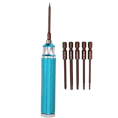 Imagem de Acessório de reparo de carro RC, ampla aplicabilidade Kit de ferramentas de chave de fenda sextavada antiderrapante fácil de transportar Design ergonômico com manga cruzada para modelo de(azul)