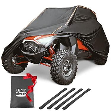 Imagem de KEMIMOTO Capa 420D UTV 2 lugares resistente compatível com Polaris RZR General, Can Am Maverick, Talon, Teryx4, CFMOTO ZForce 800 950, Viking YXZ1000R, 2-3 lugares proteção para todos os climas capa