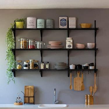 Imagem de Armário aramado kit 31 - Prateleira multiuso grande Preto com Preto